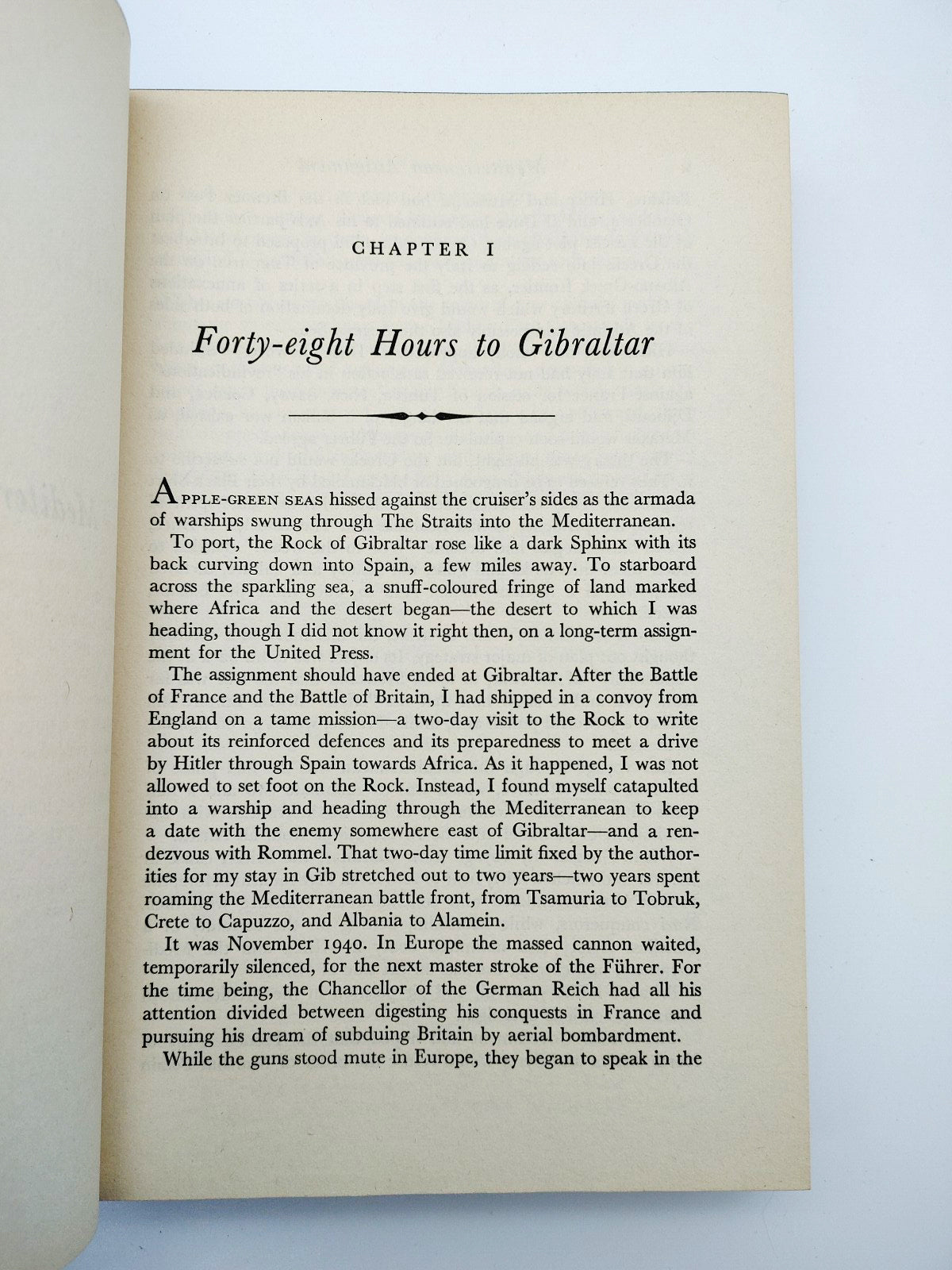 Chapter 1 on Gibraltar of the first edition of McMillan's Mediterranean Assignment (1943)