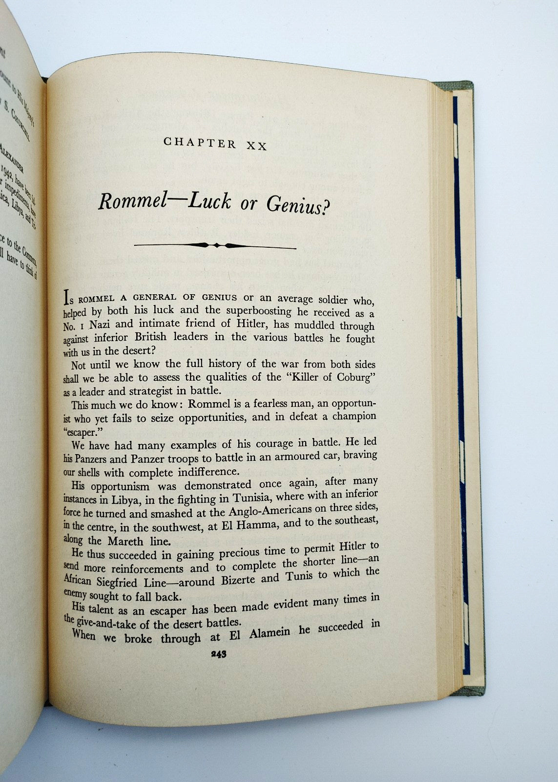 the first edition of McMillan's Mediterranean Assignment (1943) on Rommel