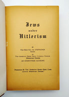 Title page of the first edition of Jews Under Hitlerism (1943)