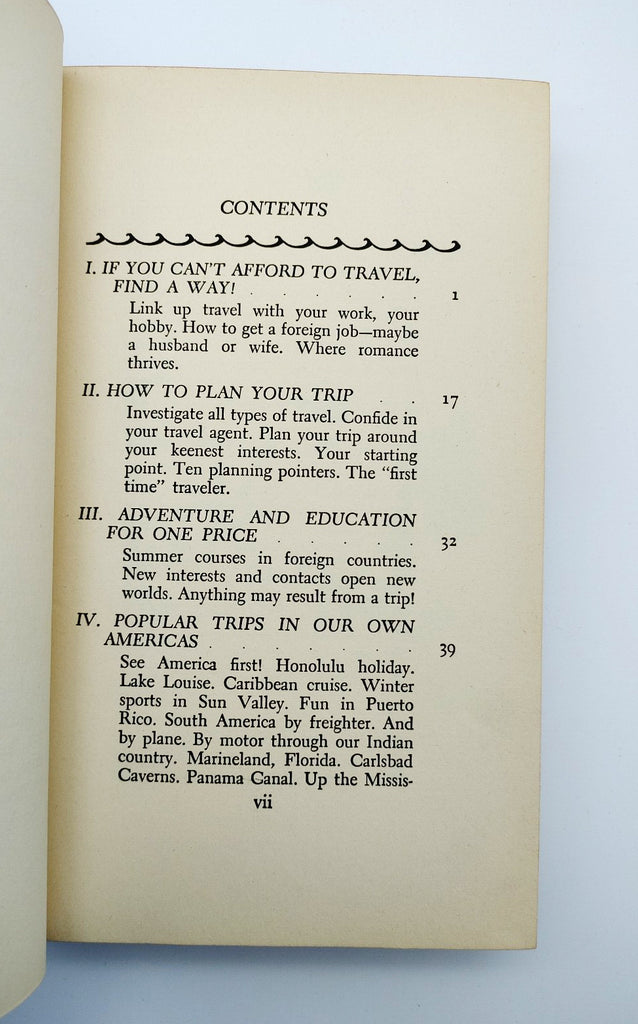 Contents from the first edition of Yates' The World Is Your Oyster (1939)