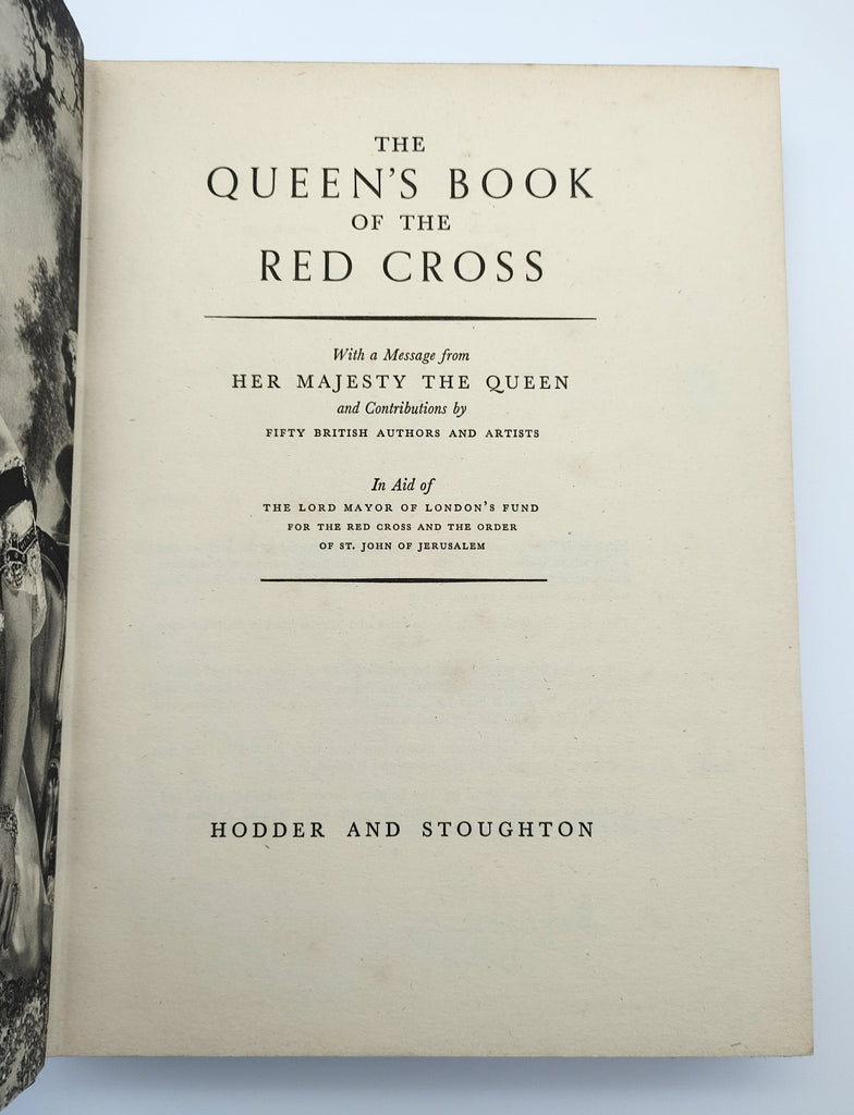 TItle page of the first edition of The Queen's Book of the Red Cross (1939)