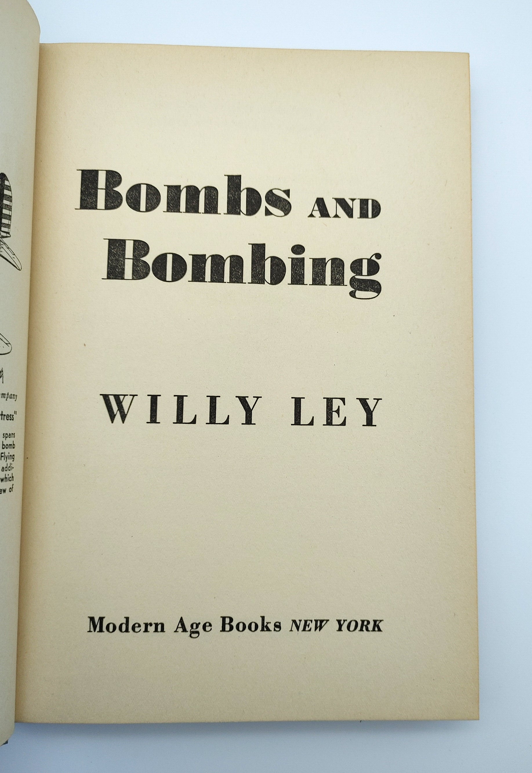 Title page of the first edition of Ley's Bombs and Bombing (1941)