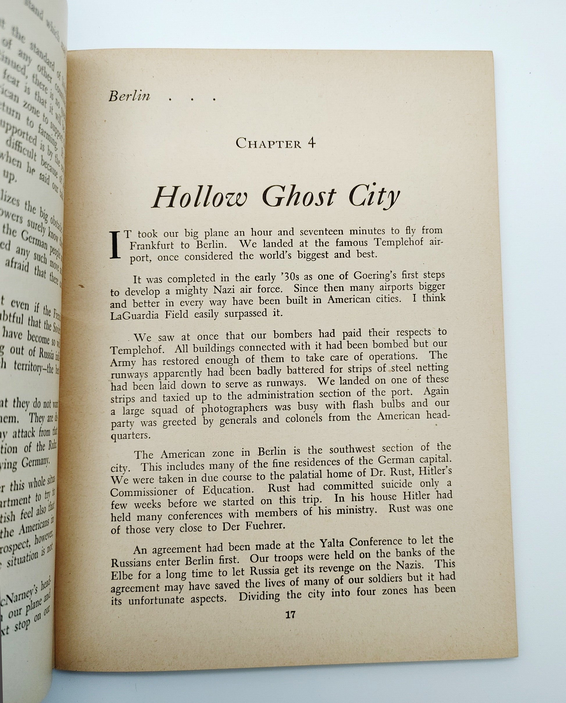 Chapter 4 Hollow Ghost City of the first edition of Gannett's The Fuse Sputters in Europe (1946)