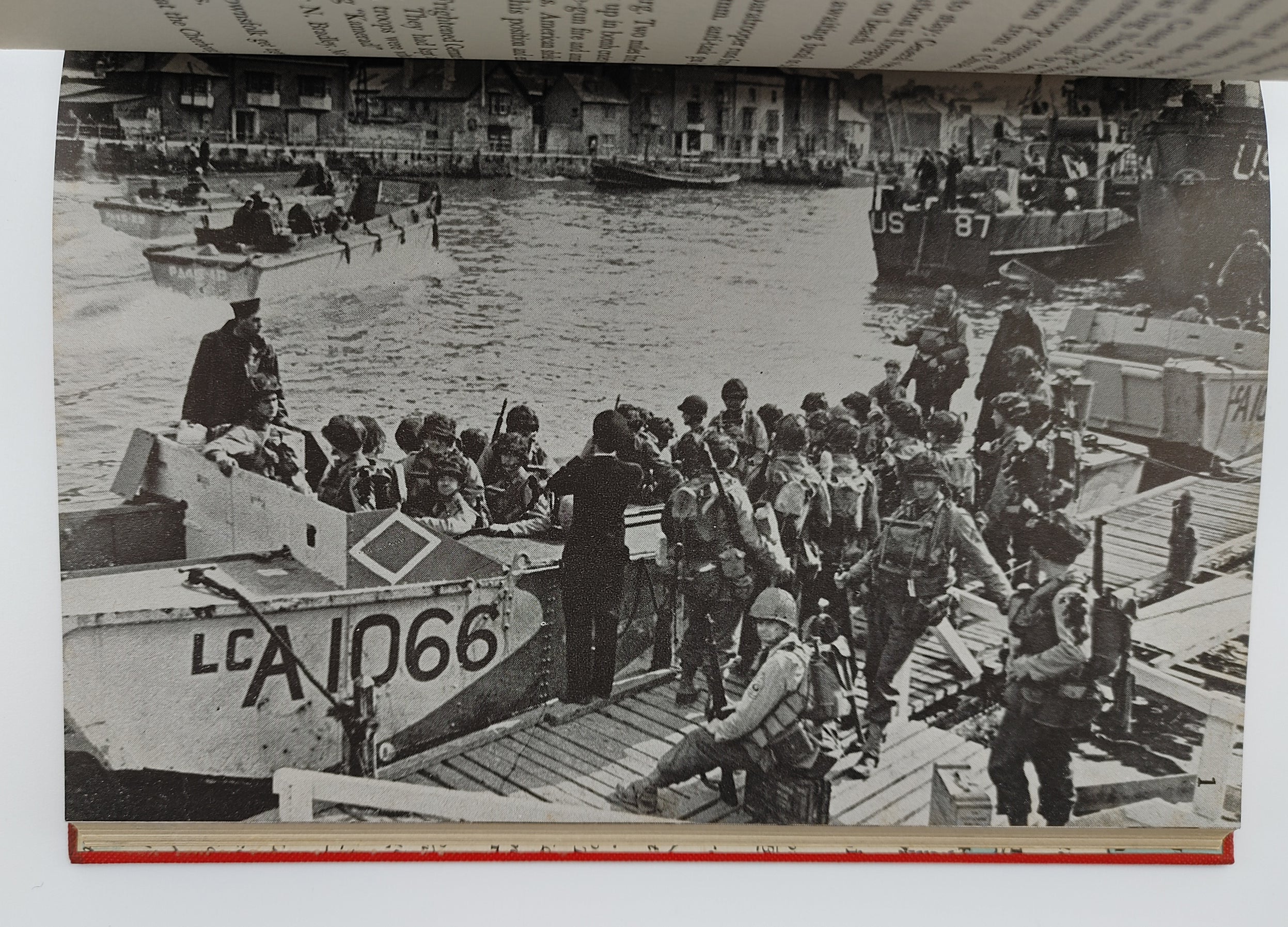 Photograph of soldiers awaiting D-Day from the first edition of Wertenbaker's Invasion! (1944) with photographs by Robert Capa