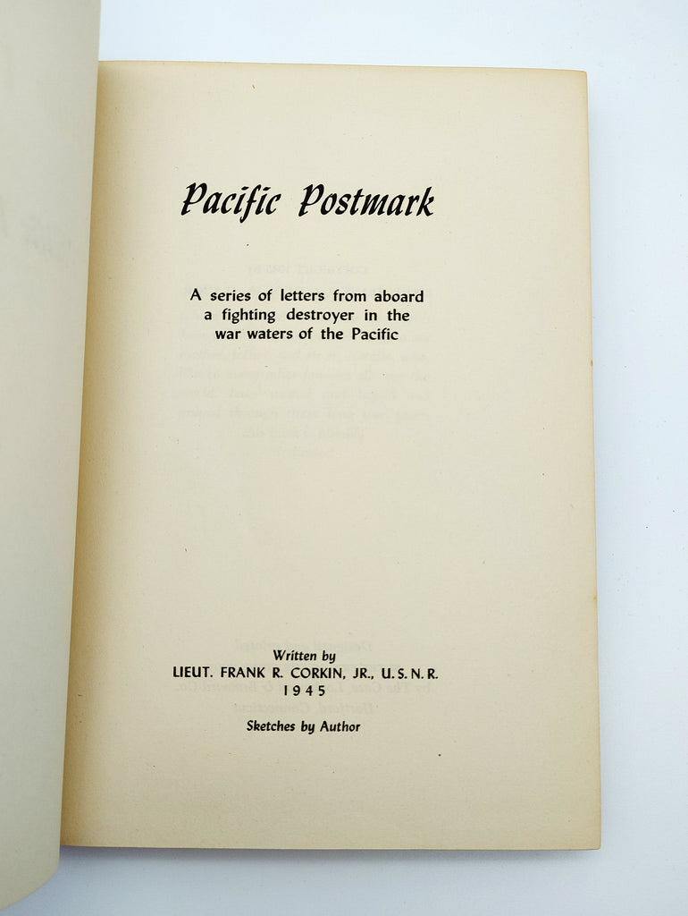 TItle page of the first edition of Corkin's Pacific Postmark (1945)