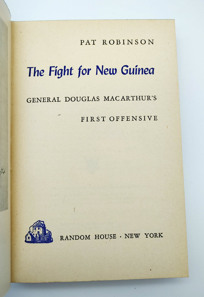 Title page of the first edition of Robinson's The Fight for New Guinea (1943)