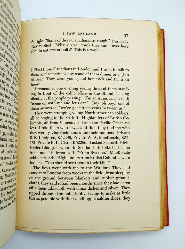 the first edition of Robertson's I Saw England (1941)