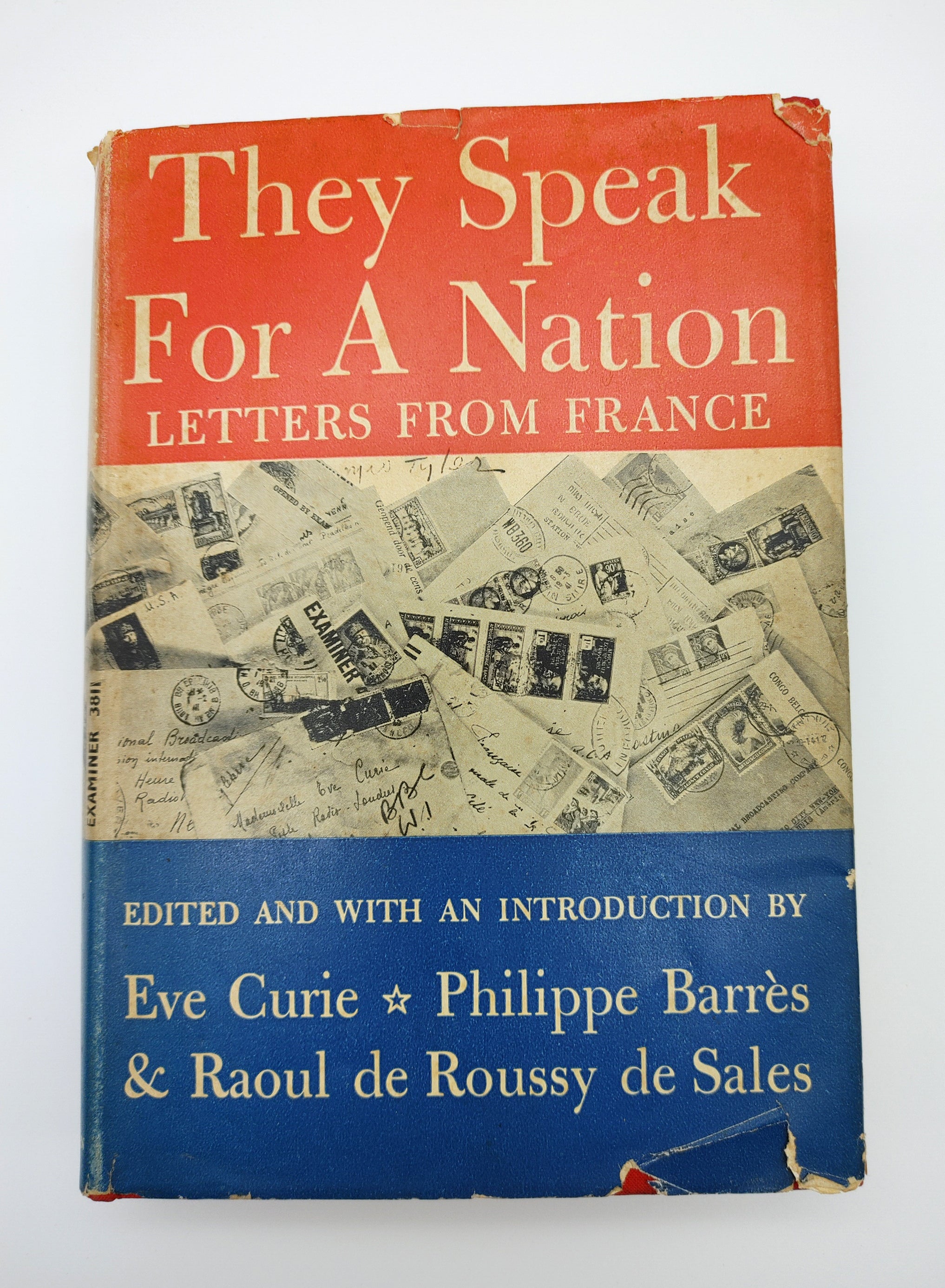 the first American edition of Curie's They Speak for a Nation: Letters from France (1941)