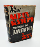 the first edition of Hackett's What Mein Kampf Means to America (1941)