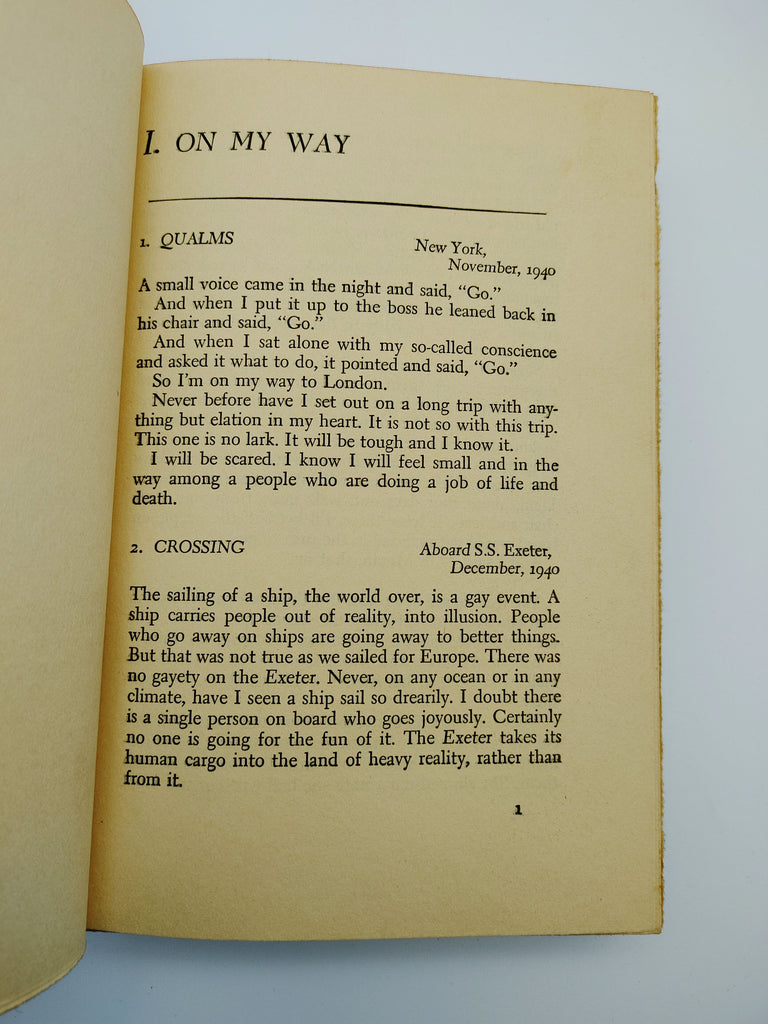 Chapter 1 of the first edition of Ernie Pyle in England (1941)