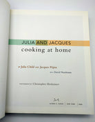 TItle page of the first edition of Julia Child's and Jacques Pepin's Cooking at Home (1999)