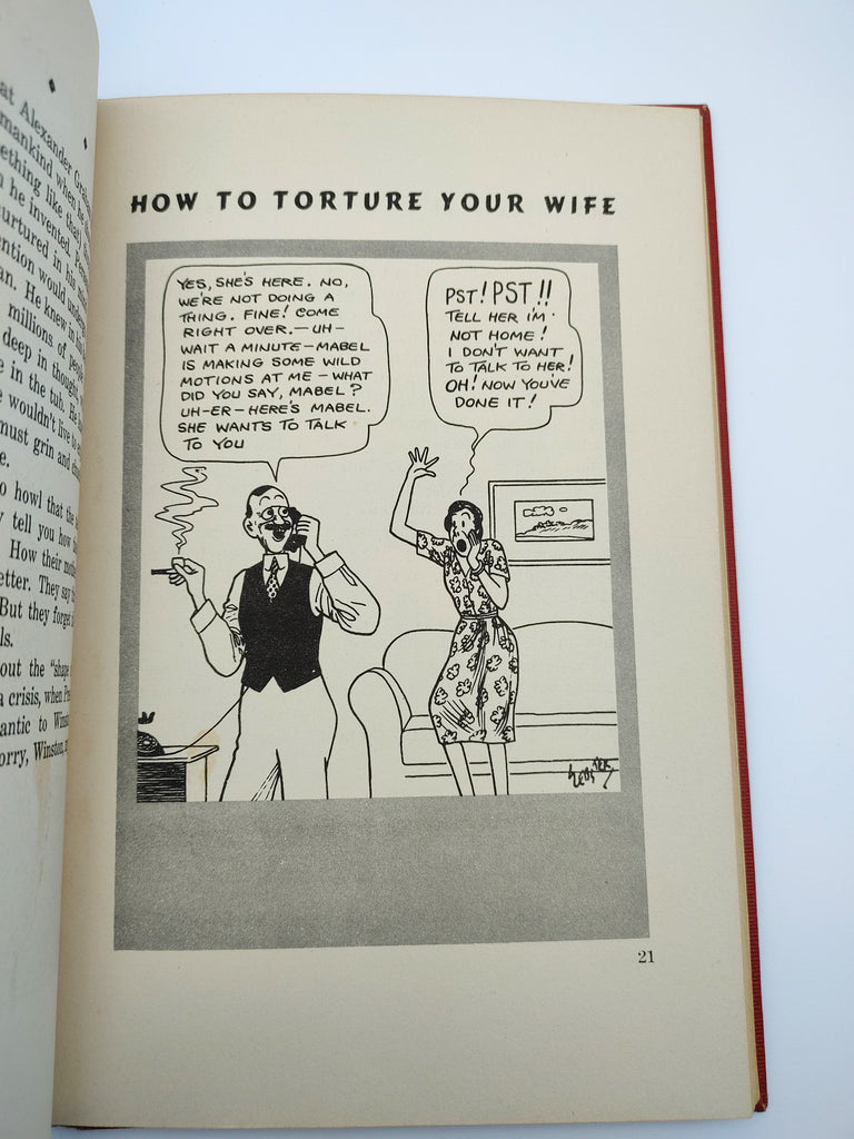 Cartoon from the first editions of How to Torture Your Husband (1948) and How to Torture Your Wide (1948)