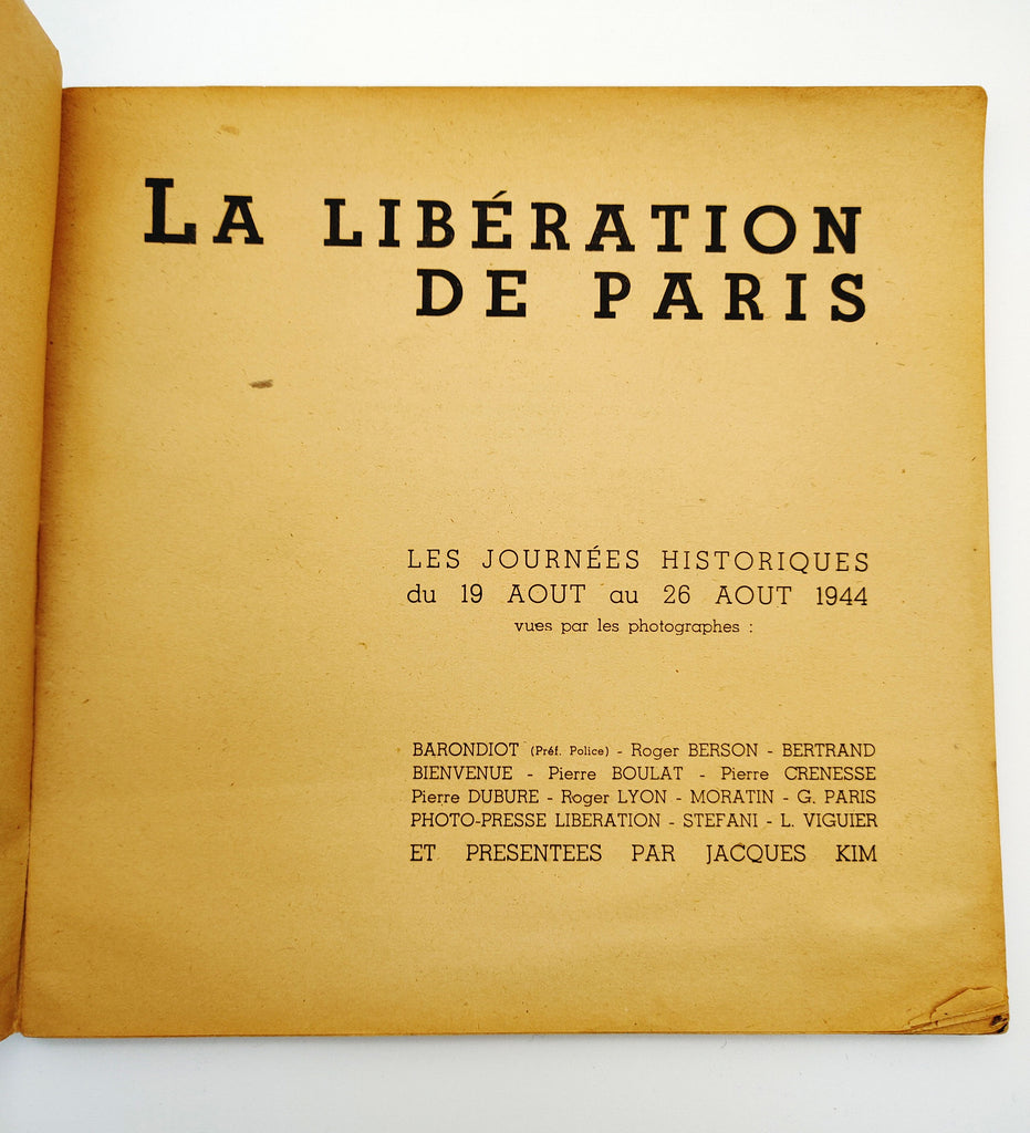 Title page of Limited first edition of La Liberation De Paris (1944)