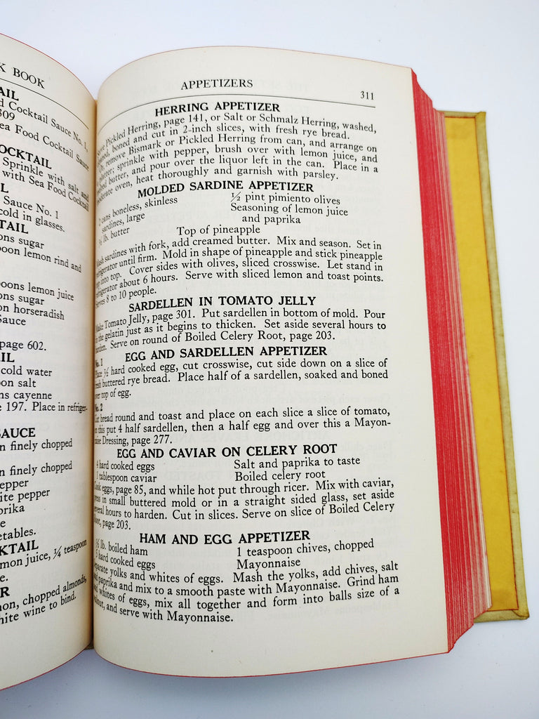 fish and egg appetizer recipes from a 1940s edition of The Settlement Cook Book (1949)