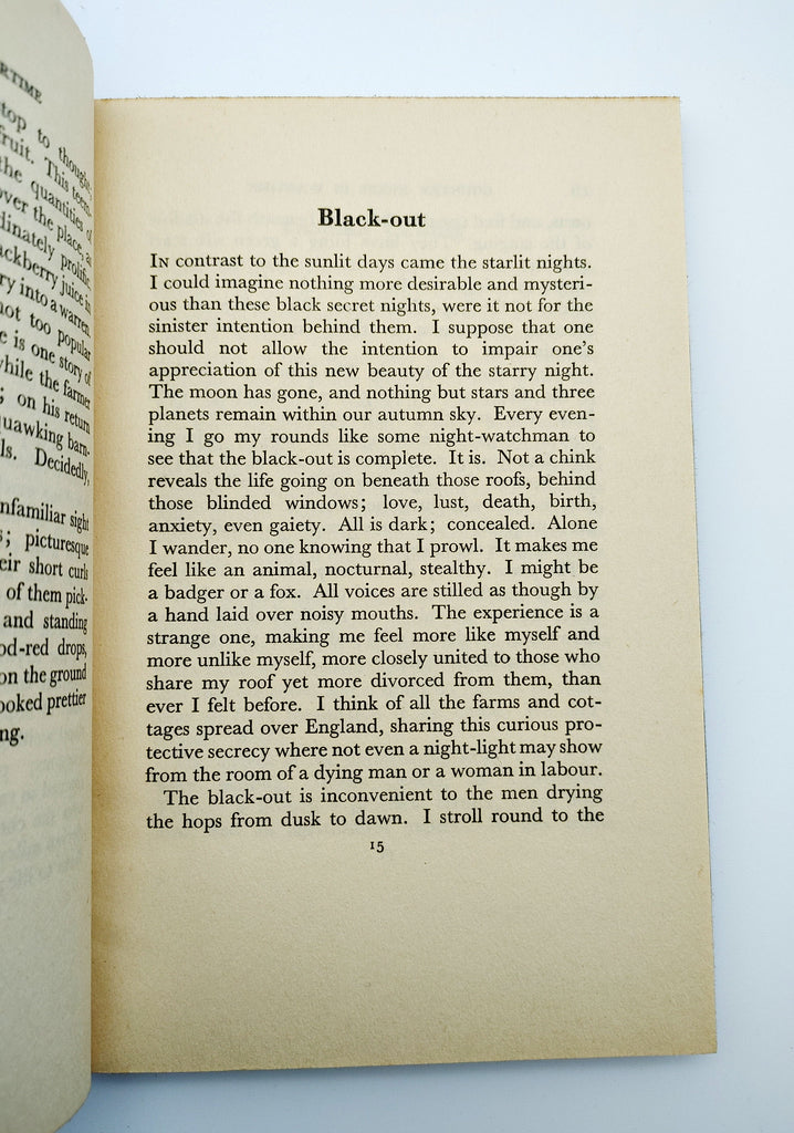 Chapter called "Black-0ut" in the first edition of Sackville-West's Country Notes in Wartime (1940)