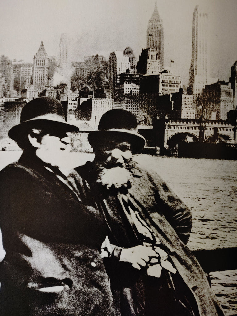Picture of two Jewish men in New York City from first edition of Chaim Potok's History of the Jews (1978)
