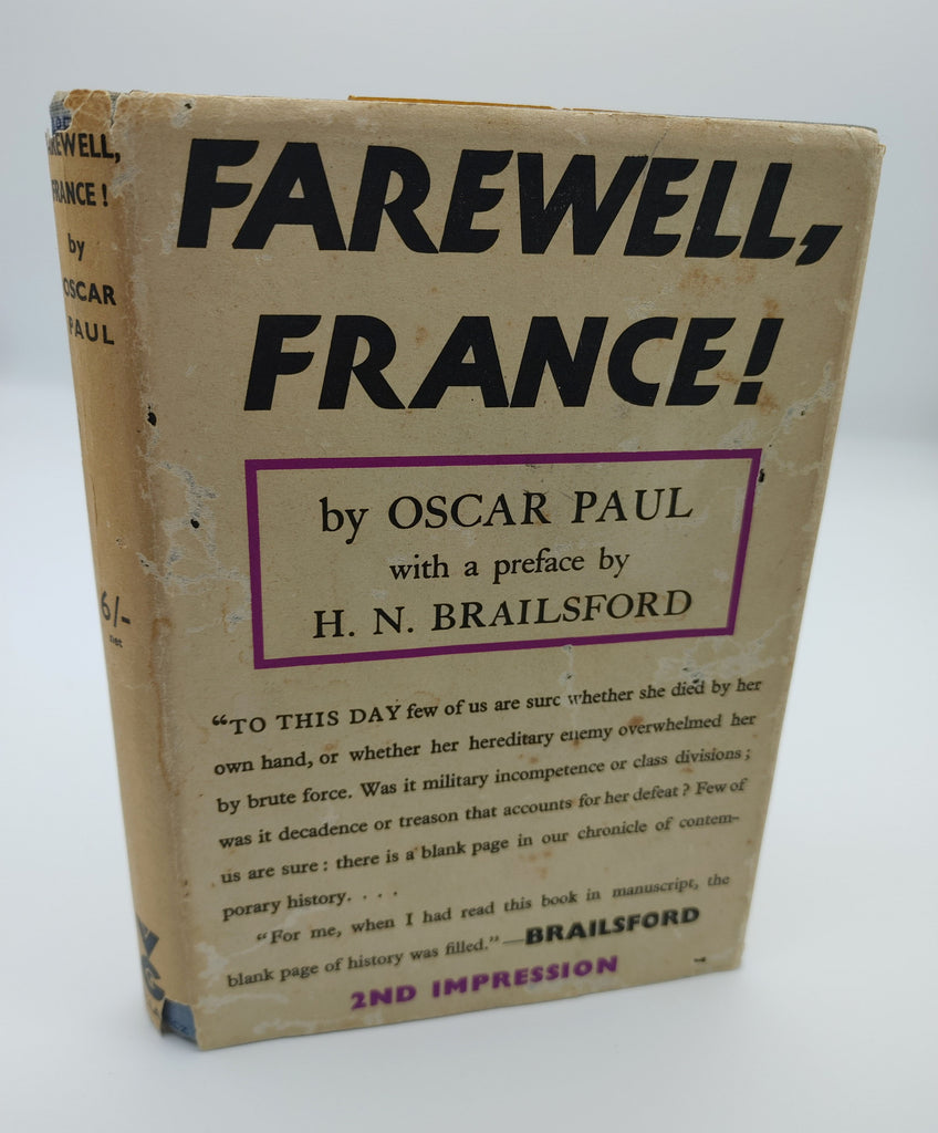 the second printing of Paul's Farewell, France! (1941)