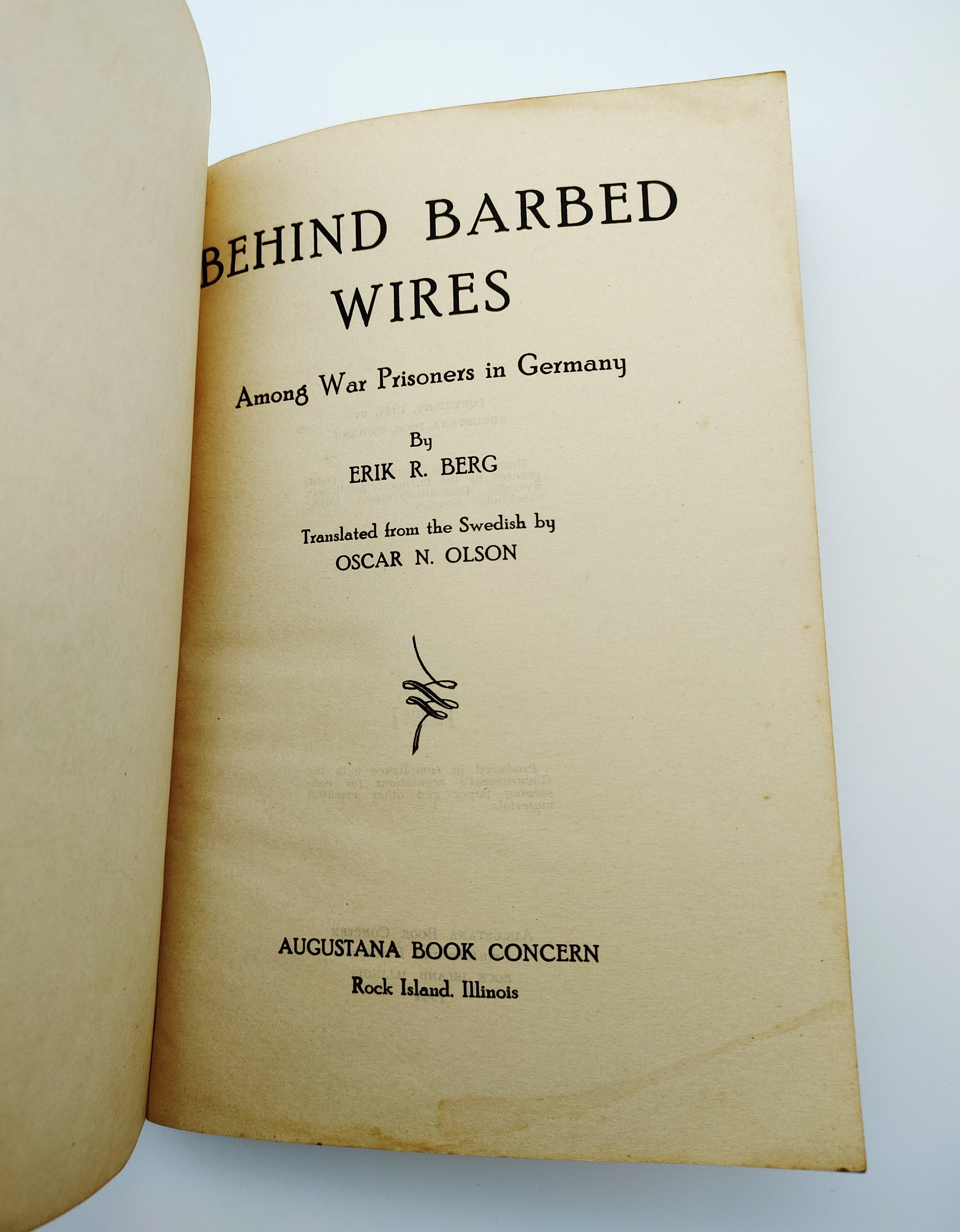 Title page of Berg's Behind Barbed Wires (1944)