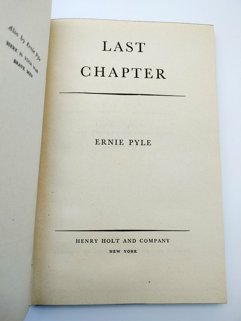 Title page of Pyle's Last Chapter (1946)