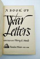 Title page of Maule's A Book of War Letters (1943)