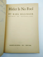 Title page of Massing's Hitler Is No Fool (1939)