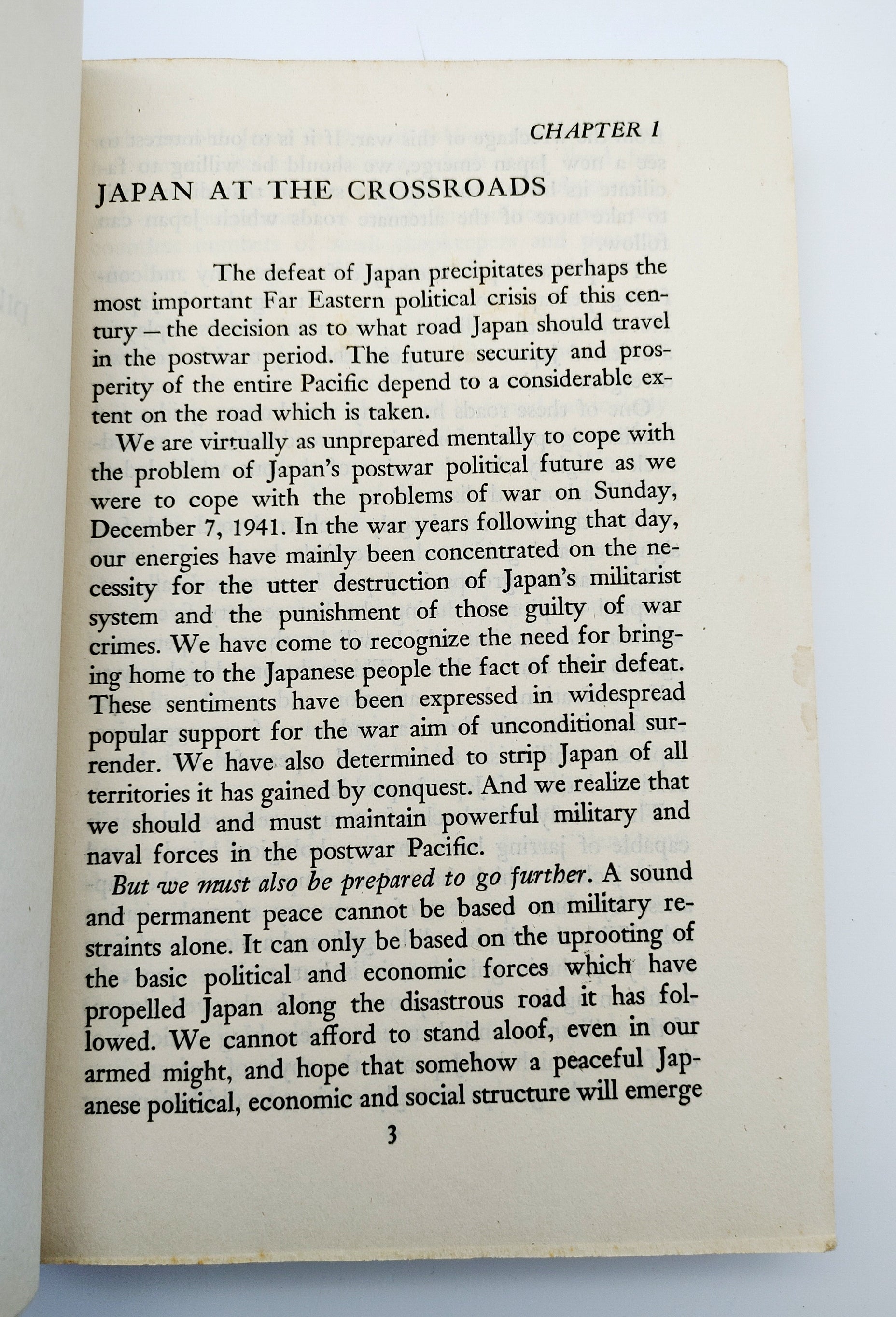 Chapter 1 of Roth's Dilemma in Japan (1945)