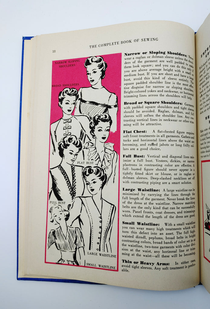 Advice for flattering clothes from The Complete Book of Sewing