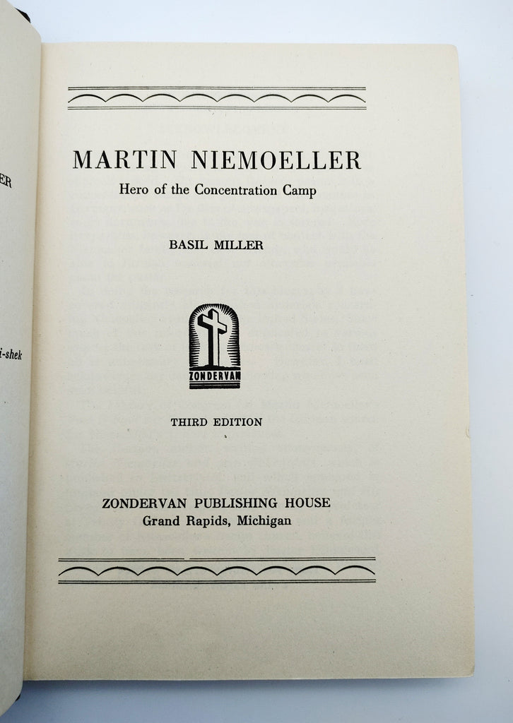 Title page of the third edition of Miller's Martin Niemoeller: Hero of the Concentration Camp (1942)