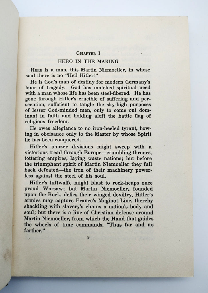Chapter 1 of the third edition of Miller's Martin Niemoeller: Hero of the Concentration Camp (1942)