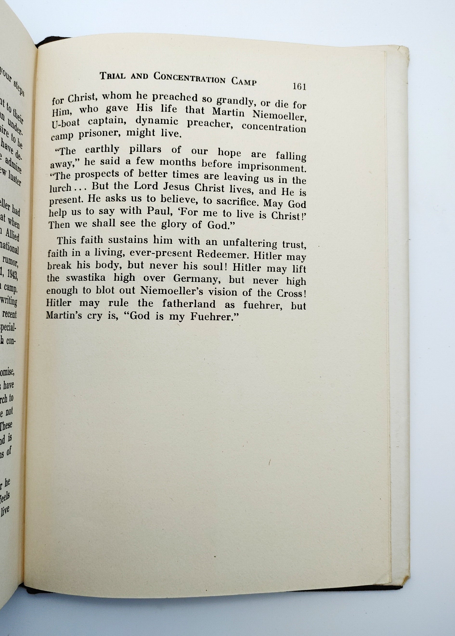 Last page of the third edition of Miller's Martin Niemoeller: Hero of the Concentration Camp (1942)