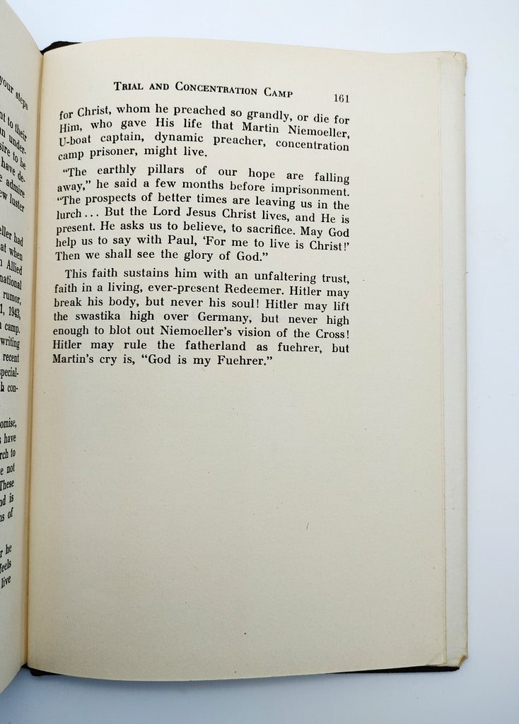 Last page of the third edition of Miller's Martin Niemoeller: Hero of the Concentration Camp (1942)