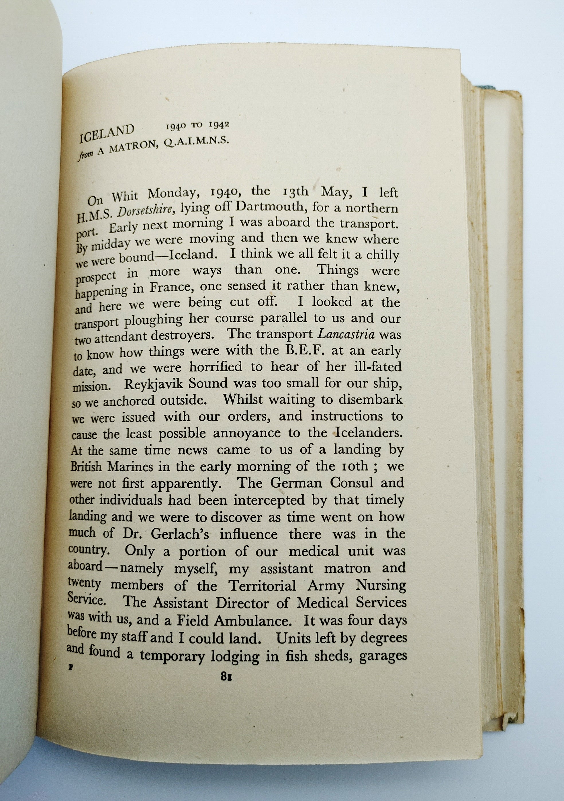 Letter from Iceland from the first edition of Harrison's Grey & Scarlet (1944)