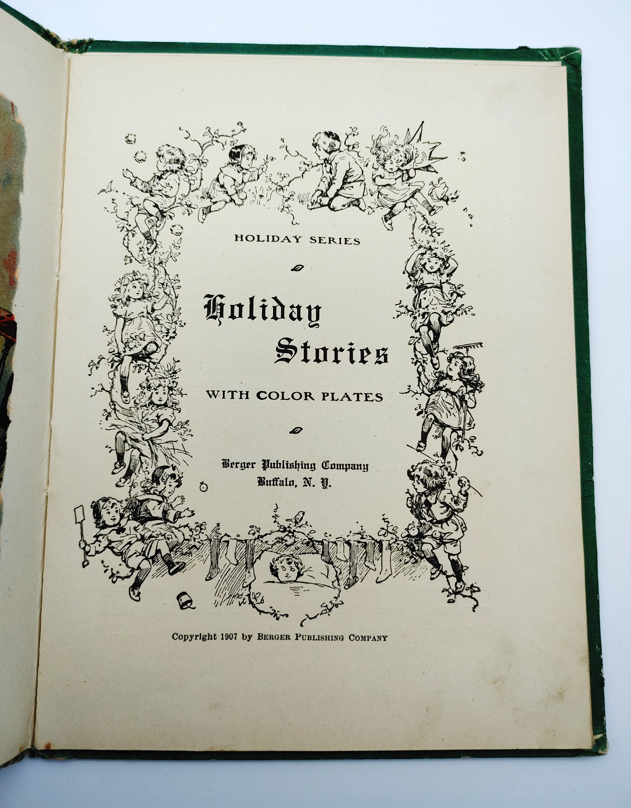 Title page of the first edition of Holiday Stories (1907)