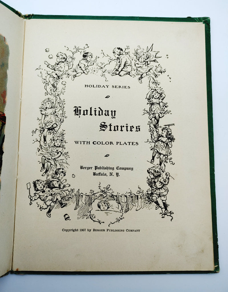 Title page of the first edition of Holiday Stories (1907)