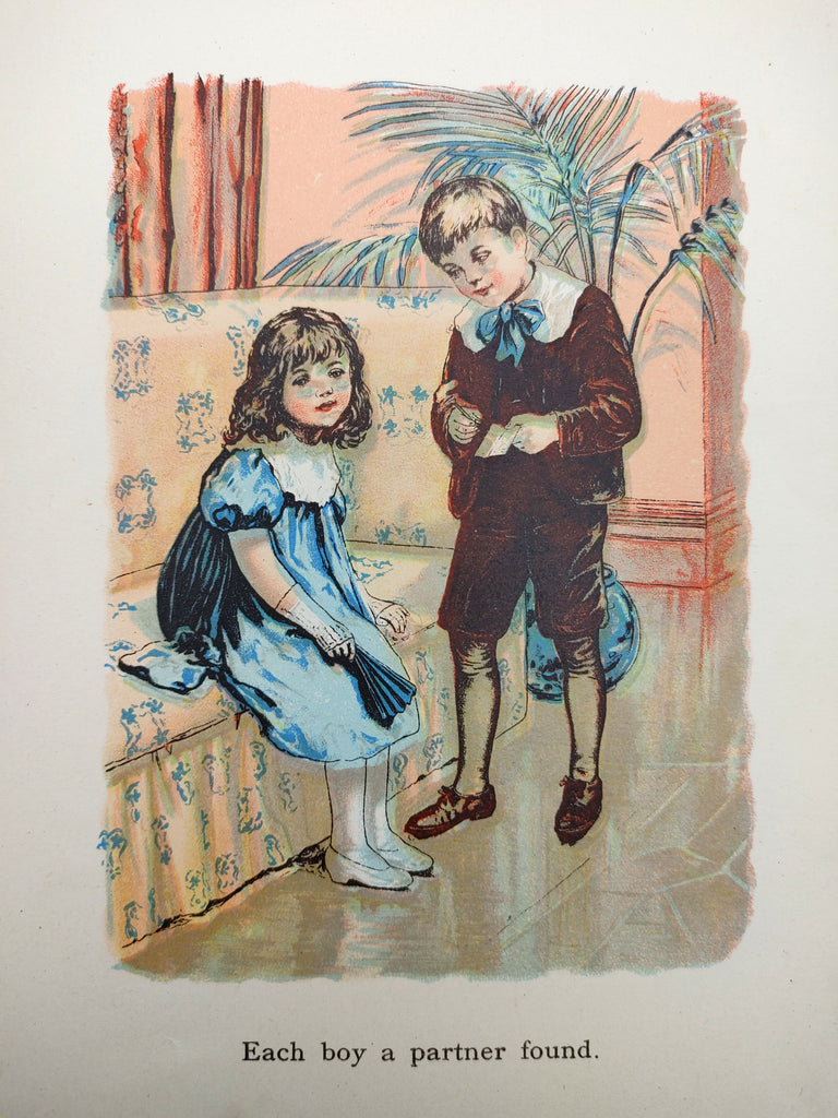 Illustration of two Edwardian children from the first edition of Holiday Stories (1907)
