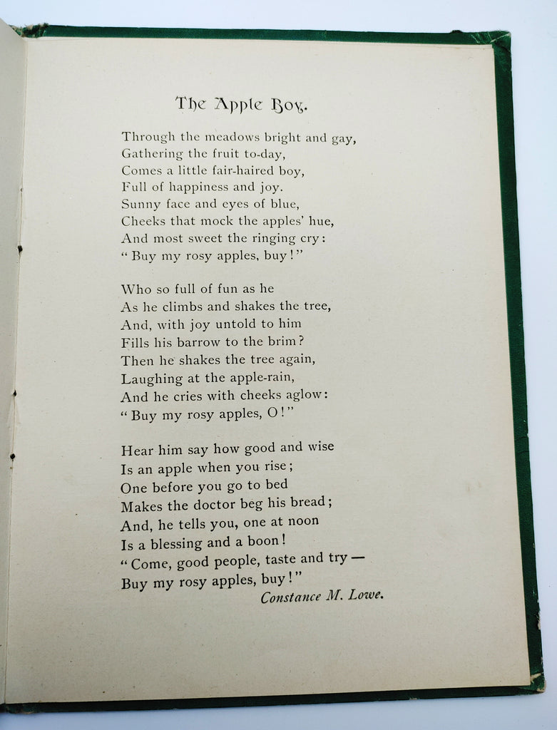 The poem "Apple Boy" from the first edition of Holiday Stories (1907)