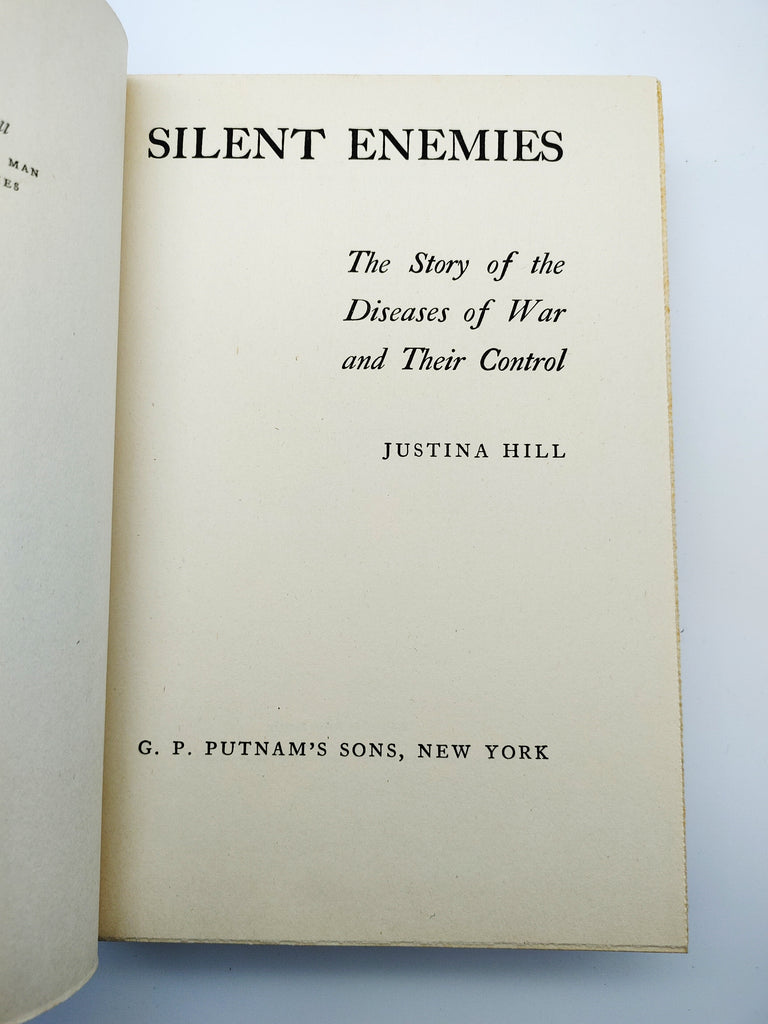 Title page of the first edition of Hill's Silent Enemies (1942)