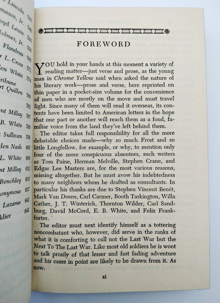 Foreword to the first edition of Woollcott's As You Were (1943)