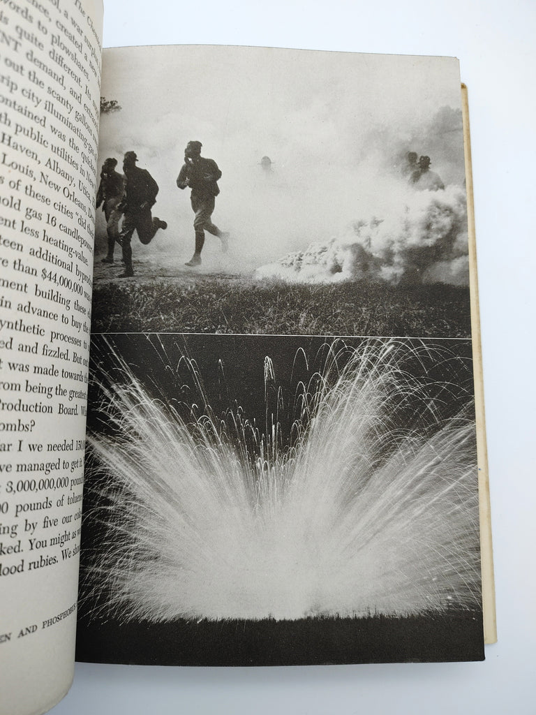Photograph of phosphorus explosion from the first edition of Williams Haynes' The Chemical Front (1943)