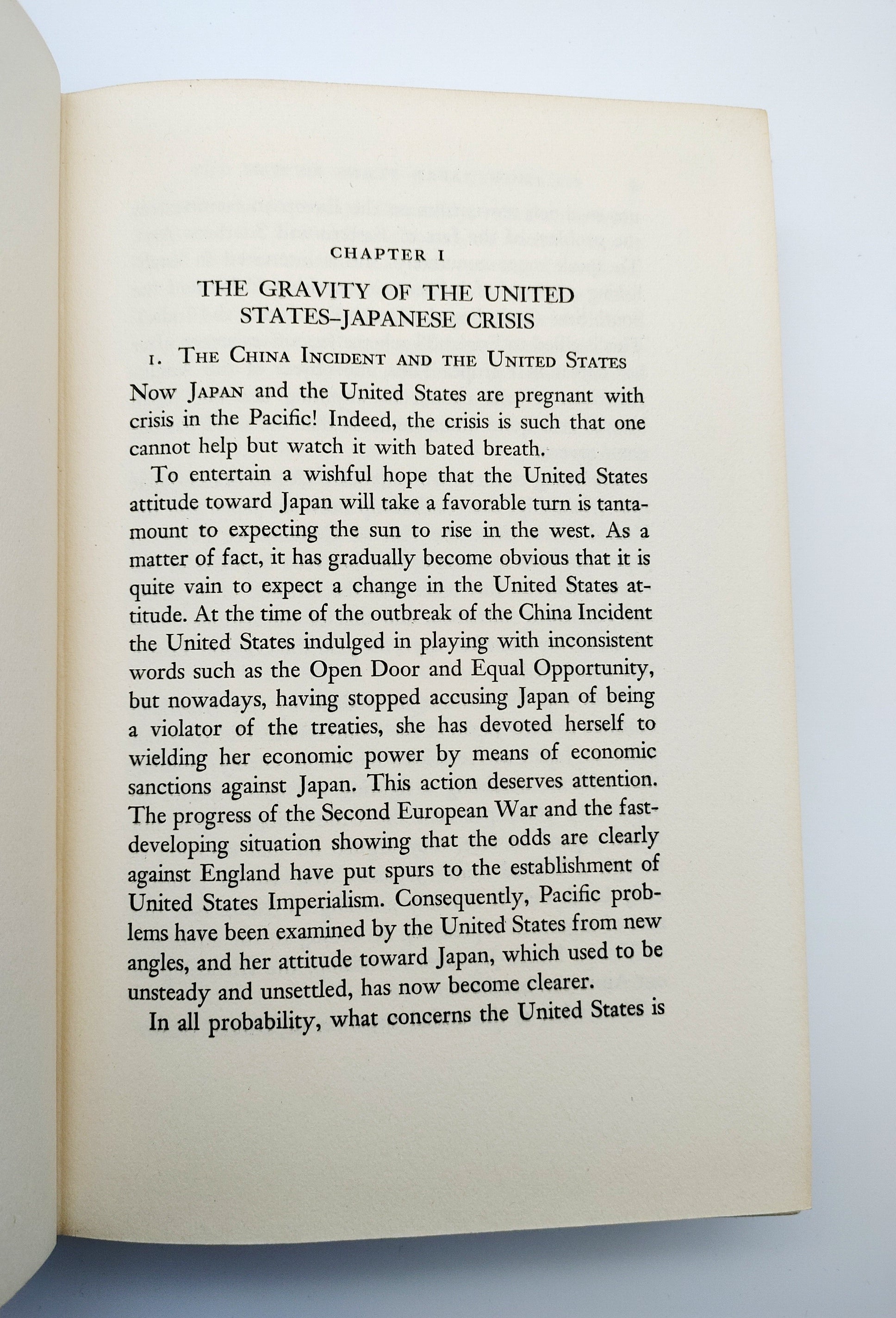 Chapter 1 of the first edition of Kinoaki Matsuo's How Japan Plans to Win (1942)