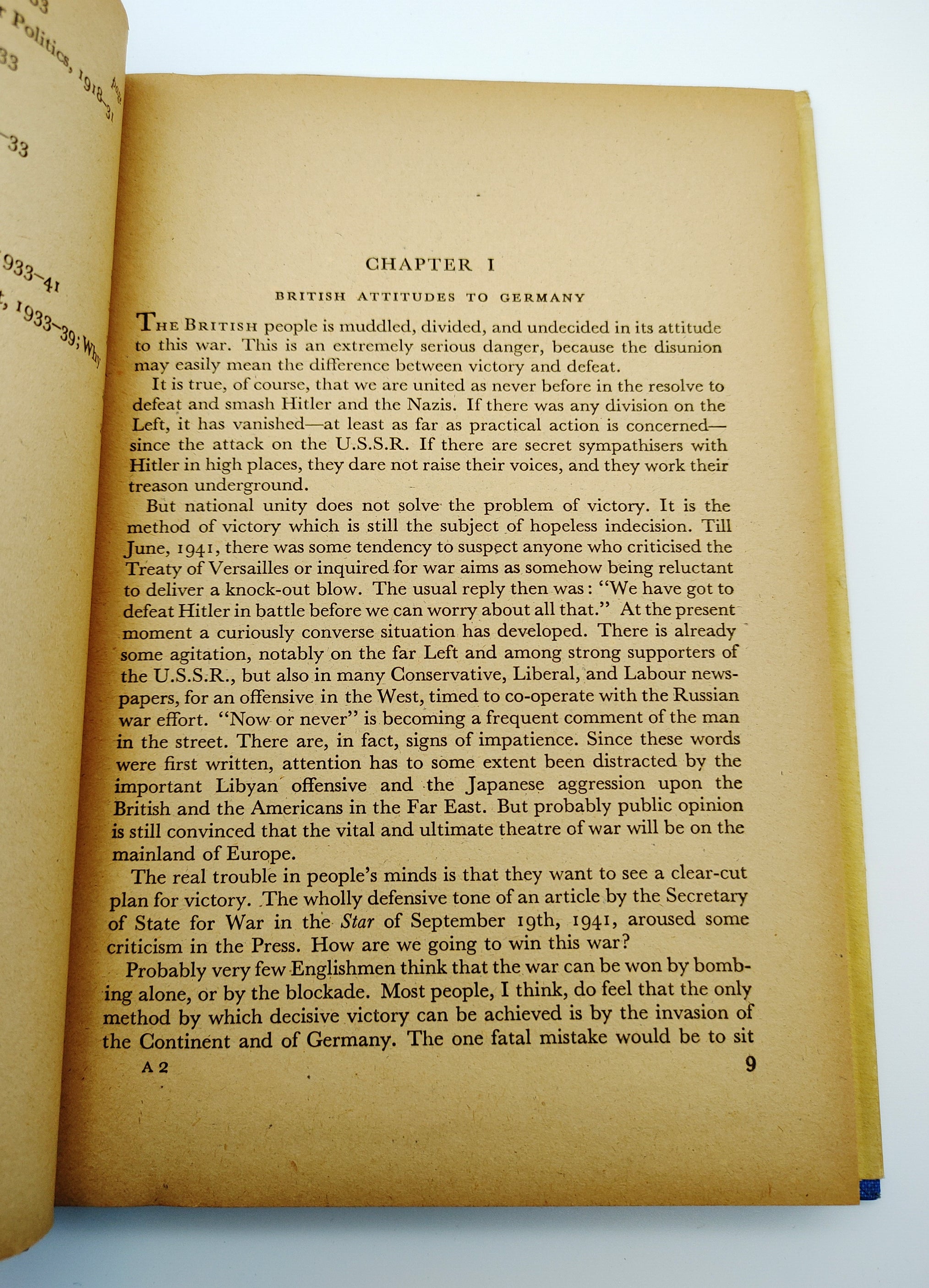 Chapter 1 of first edition of Aubrey Douglas Smith's Guilty Germans? (1942)