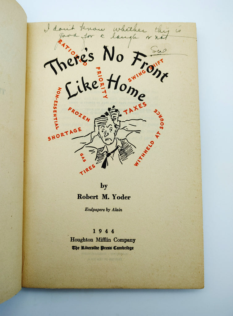 Title page of the first edition of Robert Yoder's There's No Front Like Home (1944)