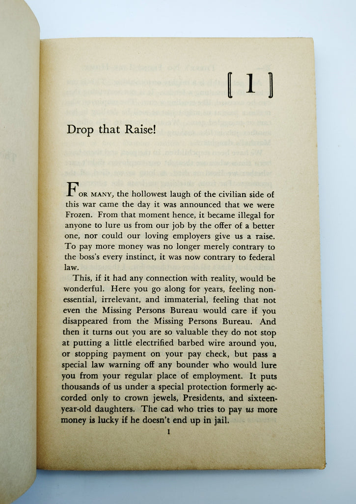 Chapter 1 about World War II pay freezes from the first edition of Robert Yoder's There's No Front Like Home (1944)
