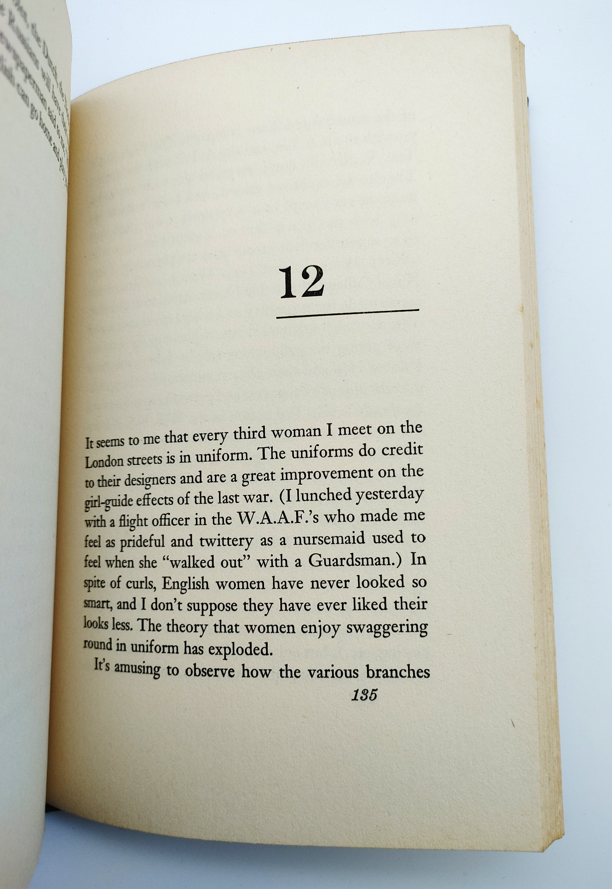 Chapter 12 about women and the war effort in the first edition of Wylie's Flight to England (1943)