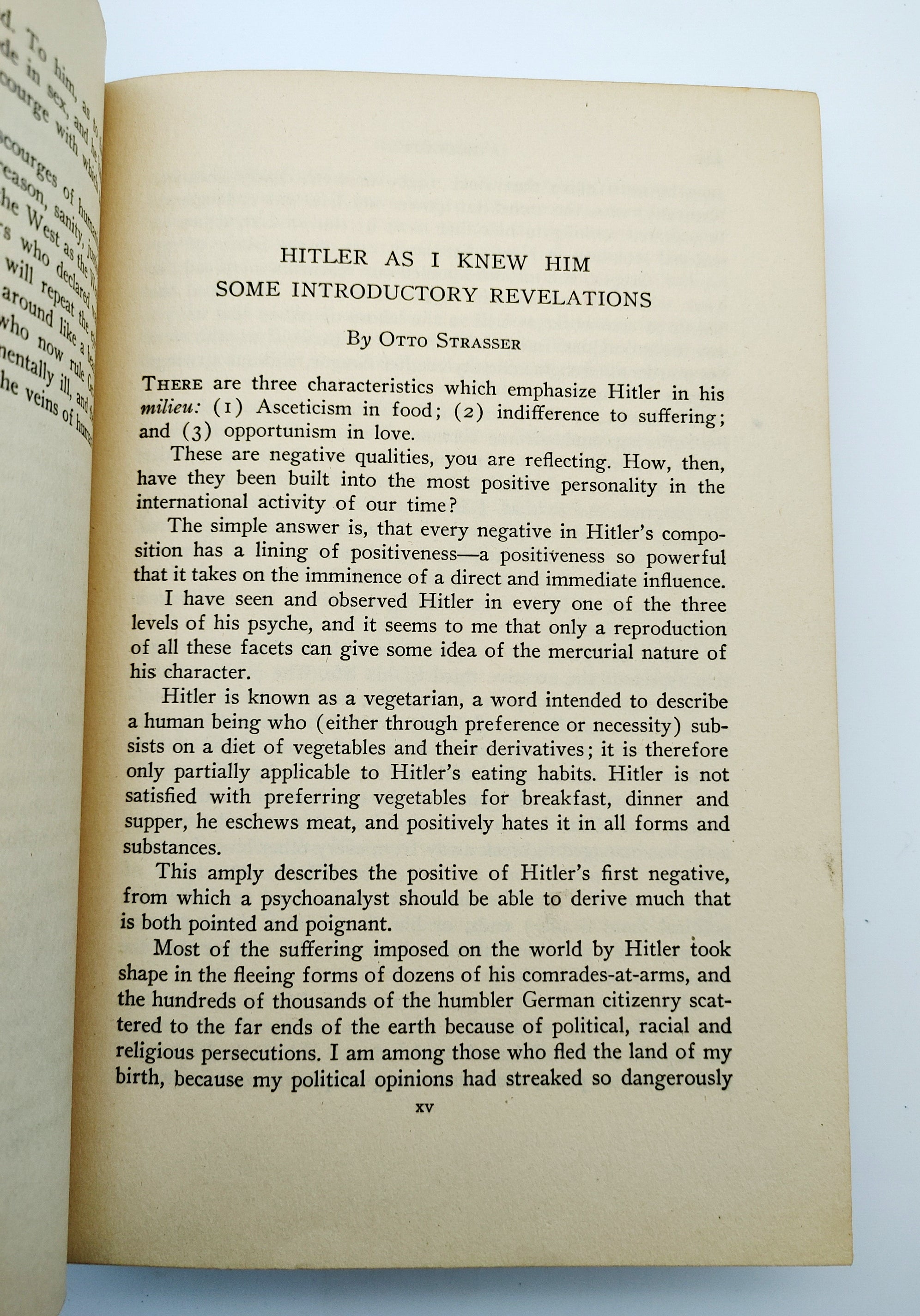 Otto Strasser's introduction to Kurt Krueger's I Was Hitler's Doctor (1943)