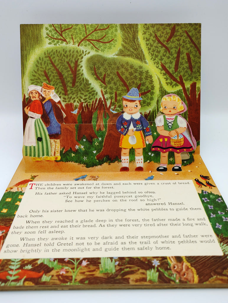 Pop-up of Hansel and Gretel in the woods from Jack Harig's Hansel and Gretel (circa 1950)