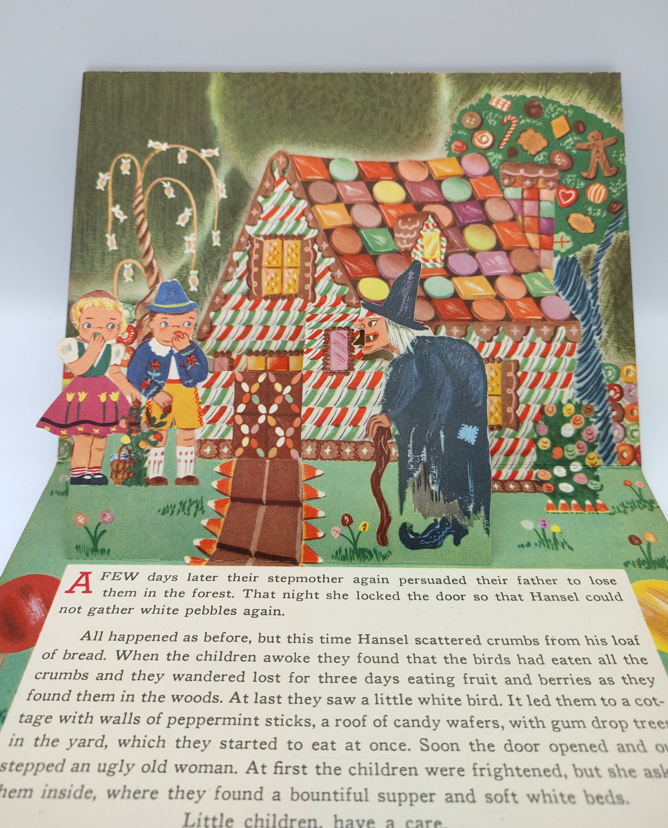 Pop-up of the witch's candy house from Jack Harig's Hansel and Gretel (circa 1950)