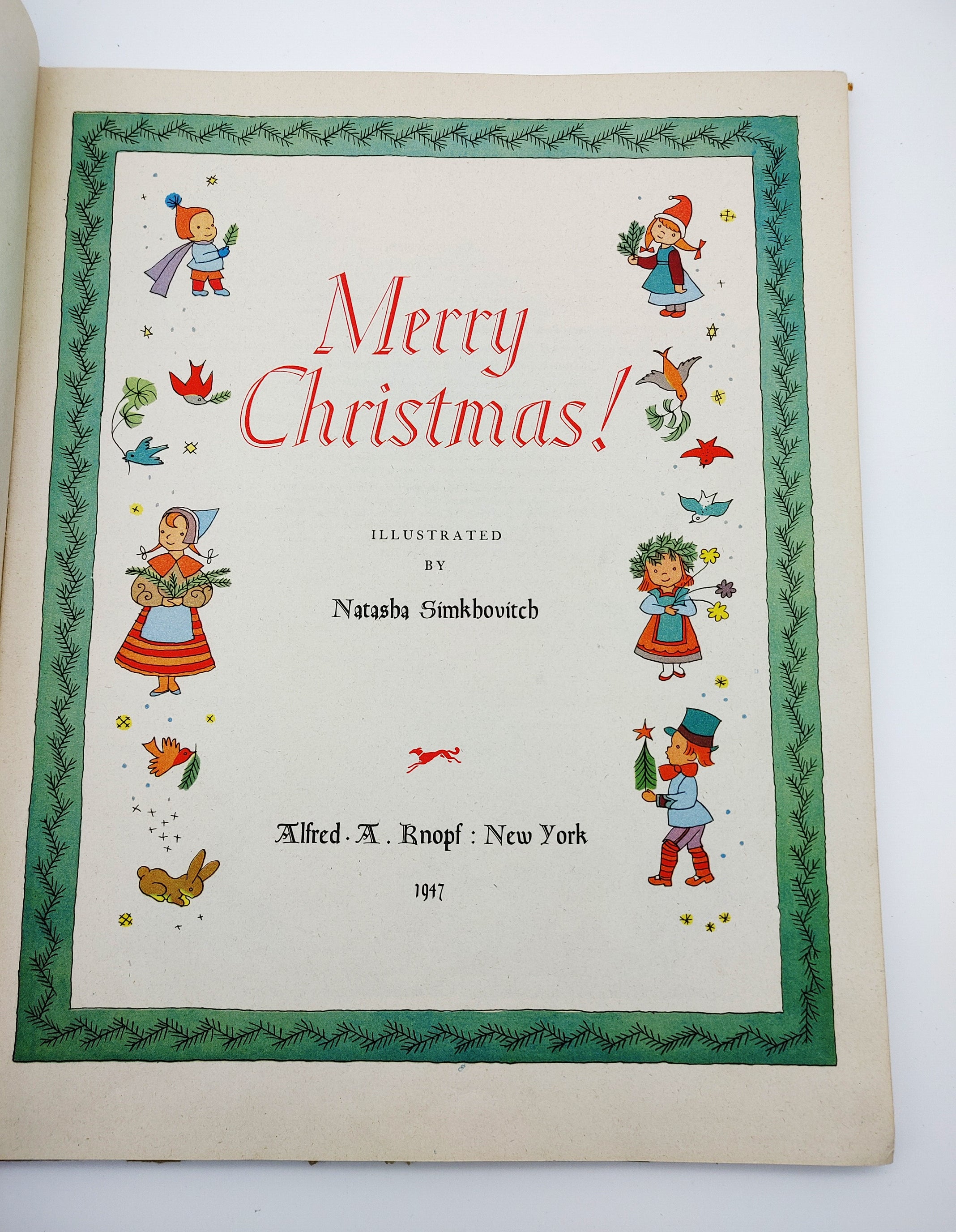 Title page of First edition of Simkhovitch's Merry Christmas! (1947)