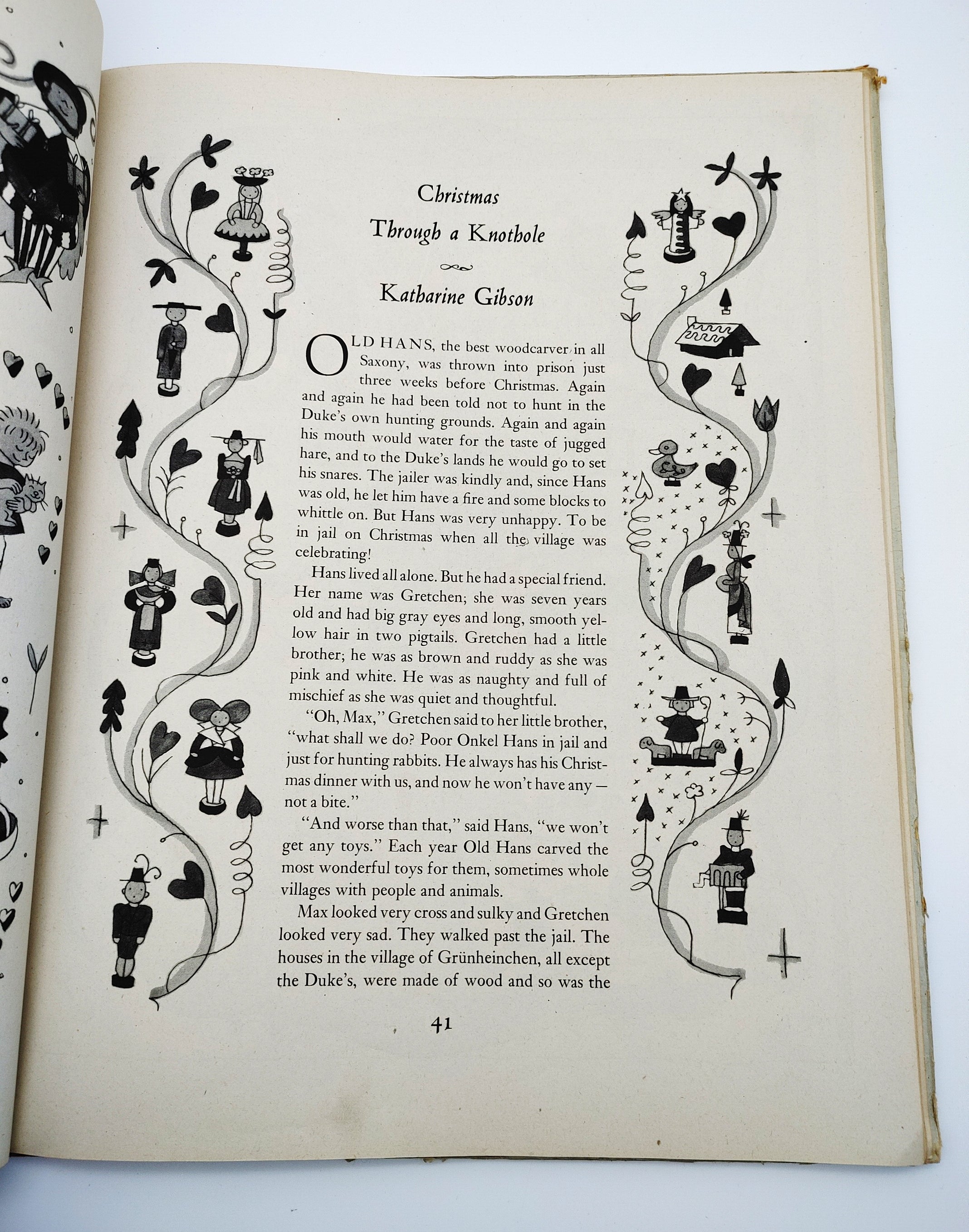 Christmas Through a Knothole from the First edition of Simkhovitch's Merry Christmas! (1947)