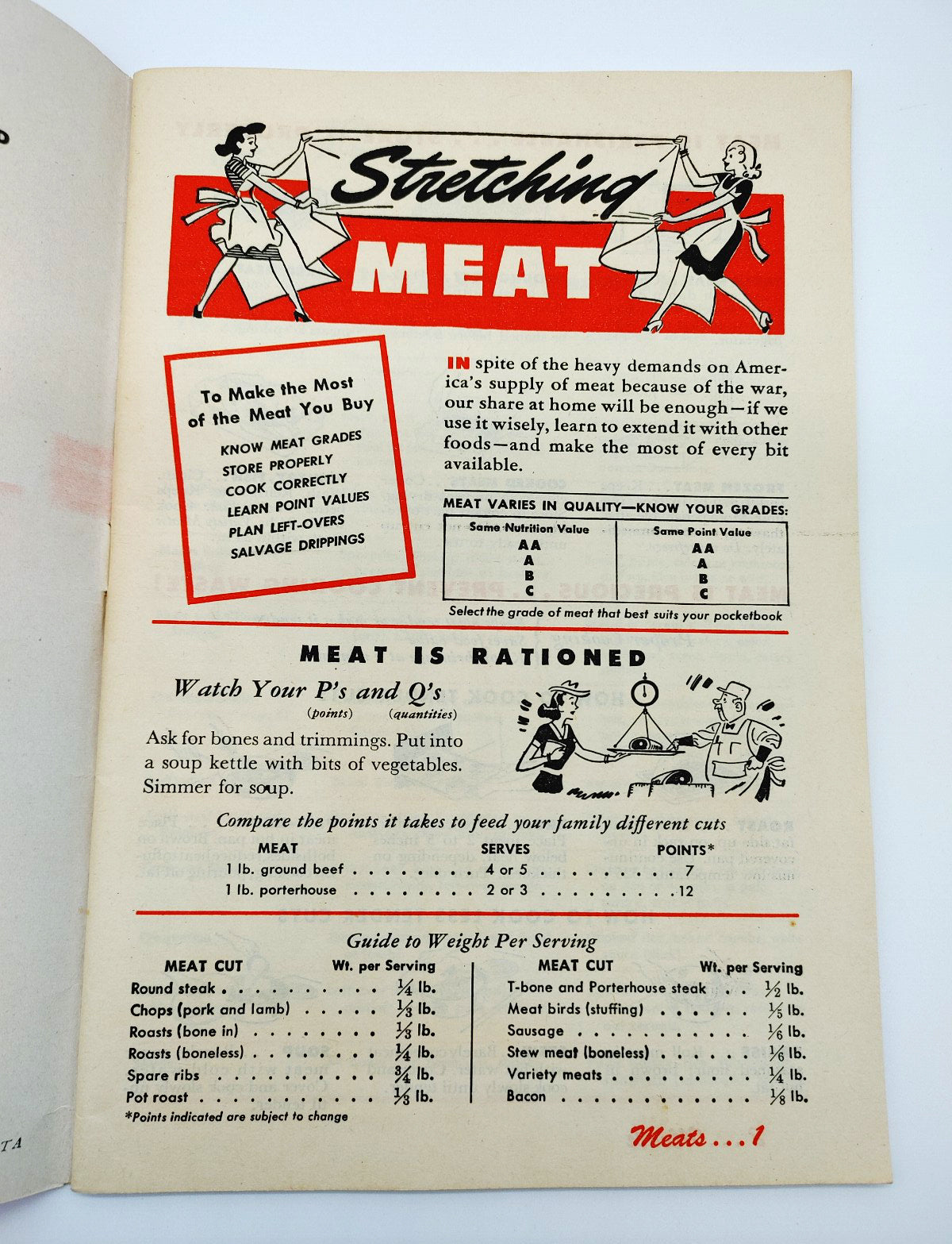 Stretching meat from Betty Crocker's Your Share (1943)